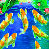 Clown fishes in waterfall puzzle