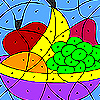 Colorful fruits coloring
