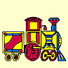 Colorful train coloring