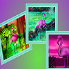 Tropical purple flamingos puzzle